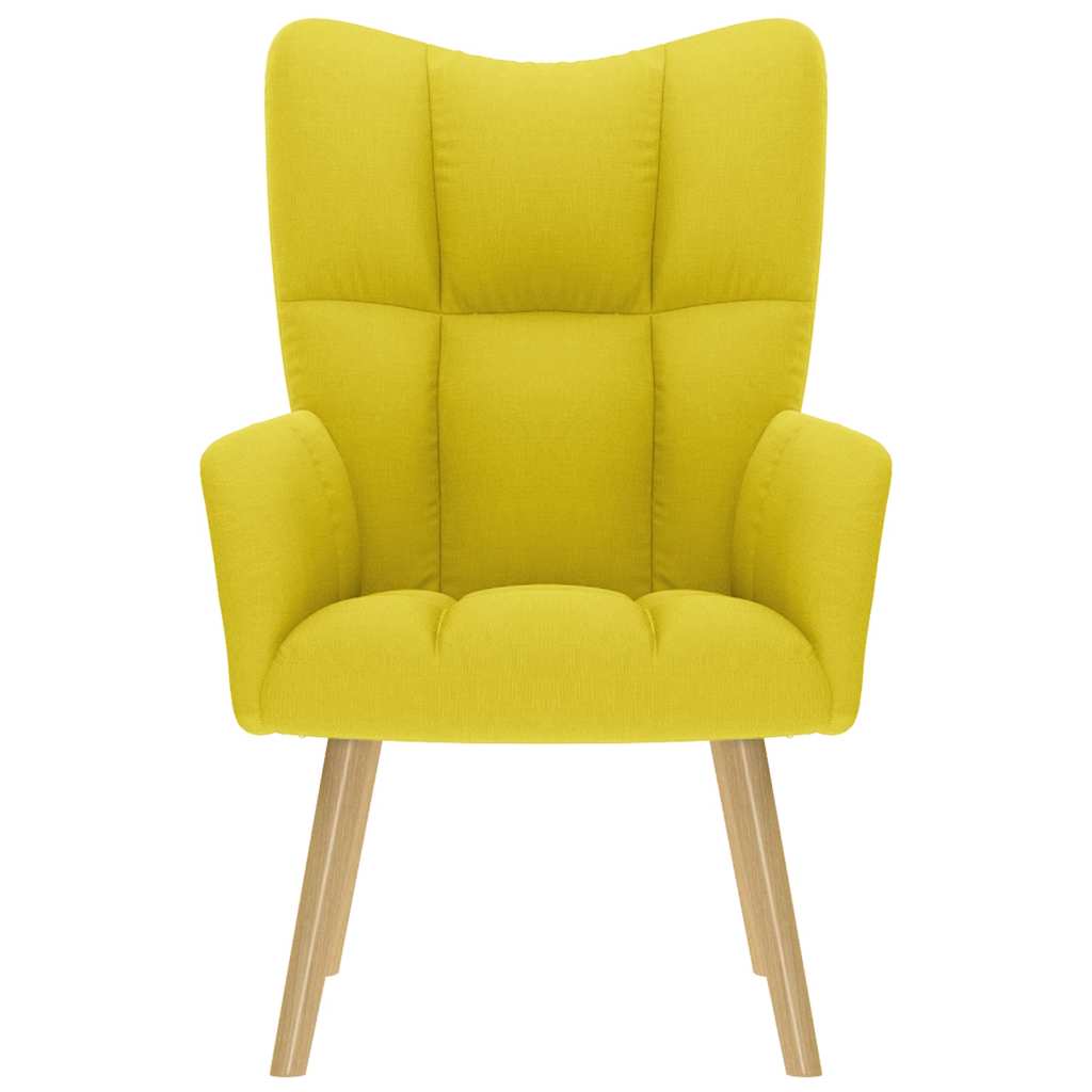 Cadeira de descanso tecido amarelo claro