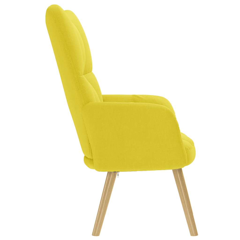 Cadeira de descanso tecido amarelo claro