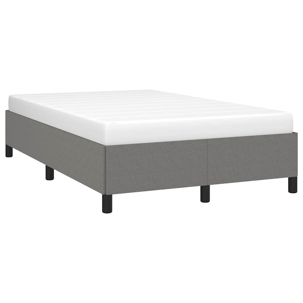 Estrutura de cama sem colchão cinza escuro 120x190 cm tecido