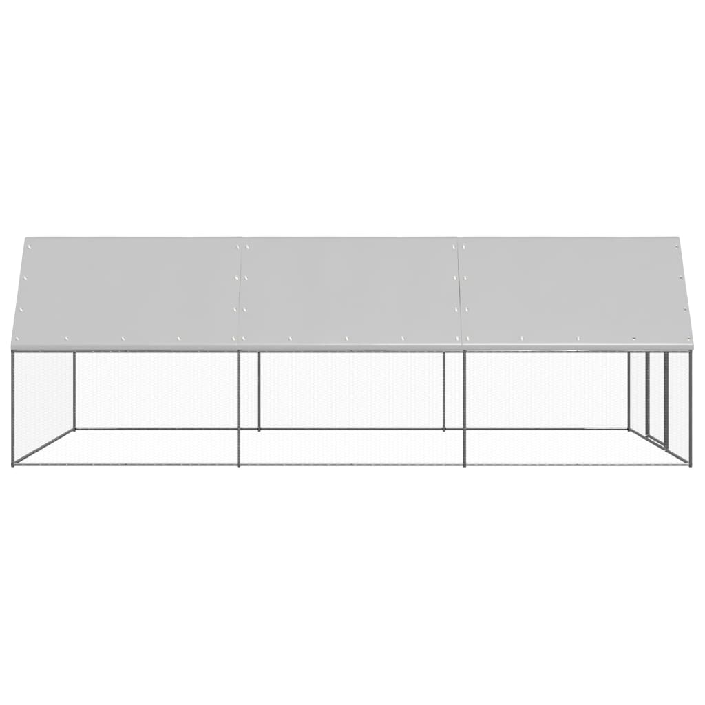 Galinheiro de exterior 3x6x2 m aço galvanizado