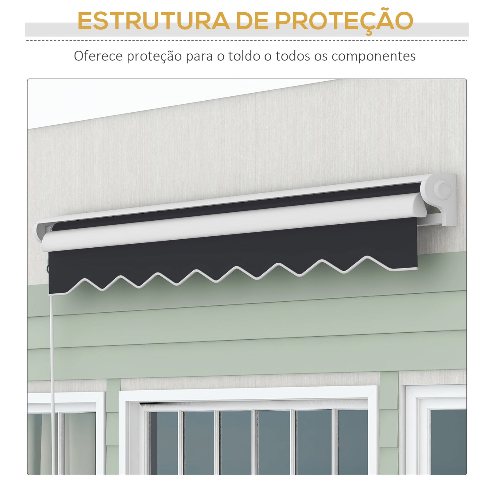 Toldo retrátil elétrico ou manual 250x200 cm toldo portátil para varanda com controlo remoto manivela manual cinzento escuro
