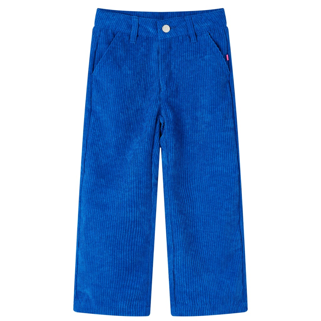 Calças para criança bombazina azul-cobalto 116