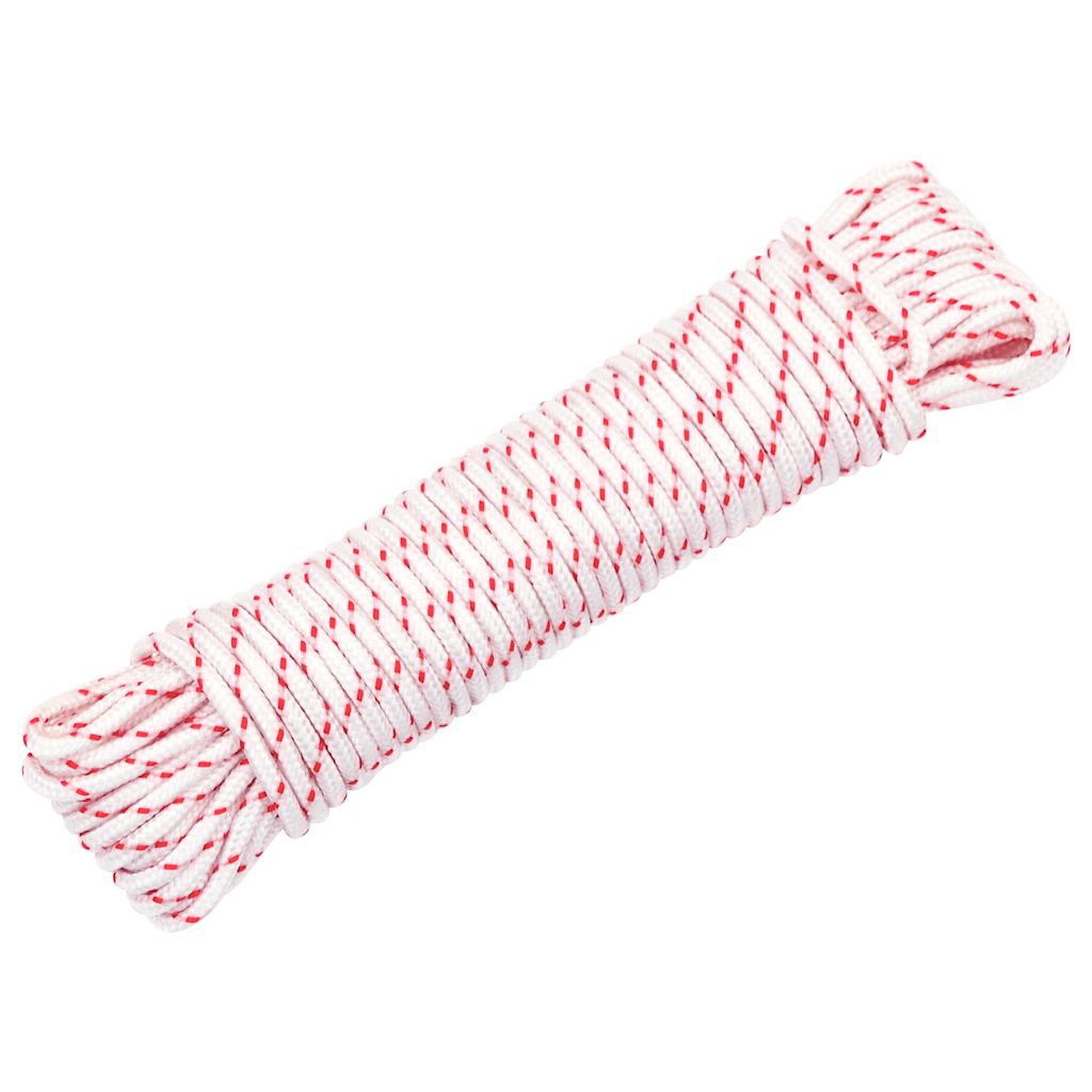 Cabo de arranque ø3 mm 10 m nylon branco e vermelho