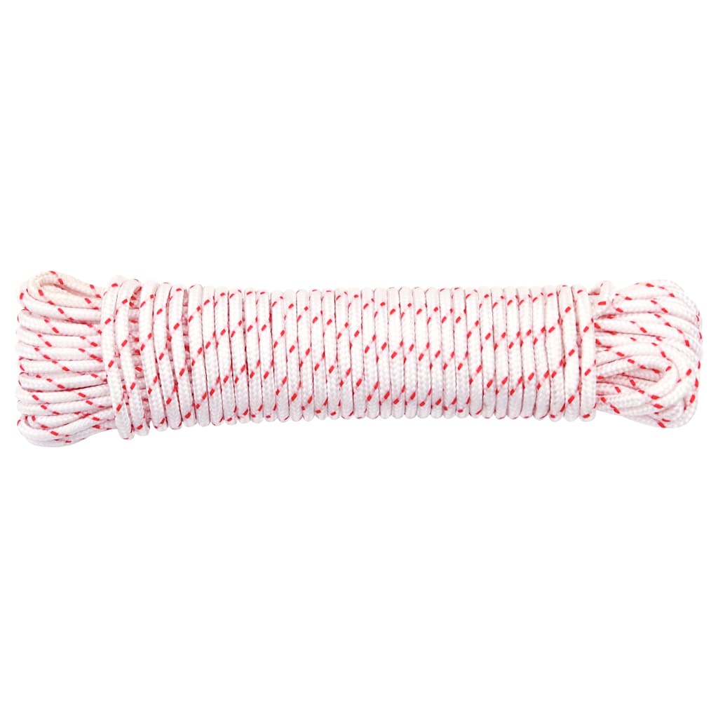 Cabo de arranque ø3 mm 10 m nylon branco e vermelho