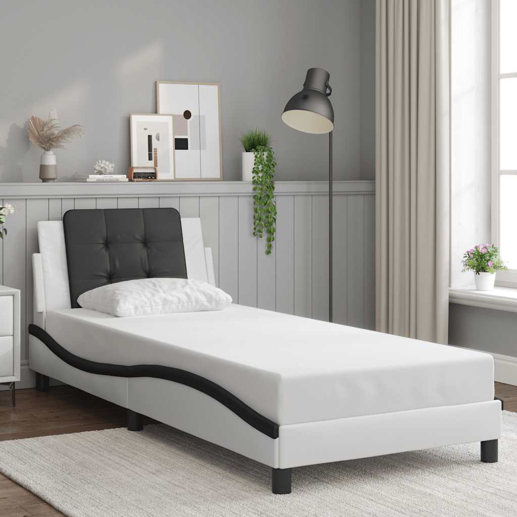 Estrutura de cama sem colchão zadar couro artificial 90x190cm