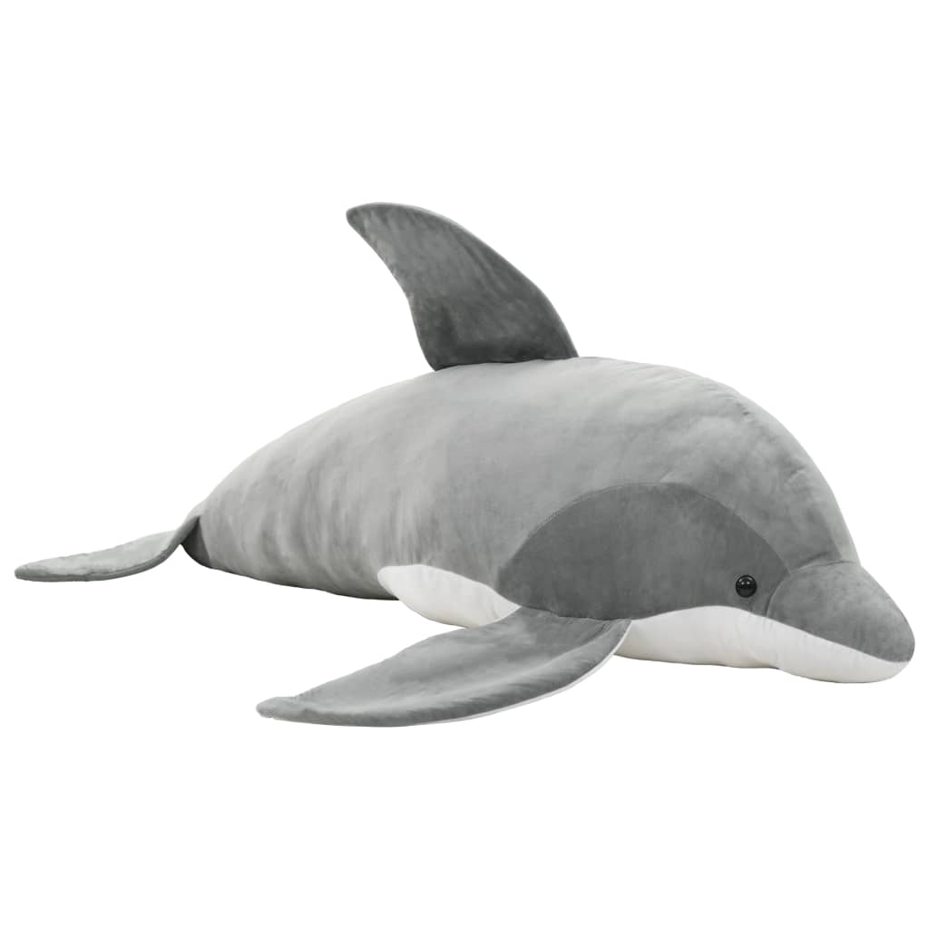 Golfinho de peluche cinzento