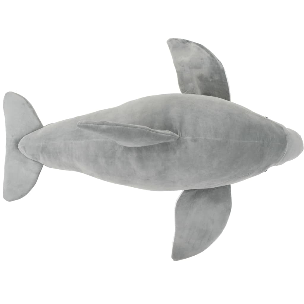 Golfinho de peluche cinzento