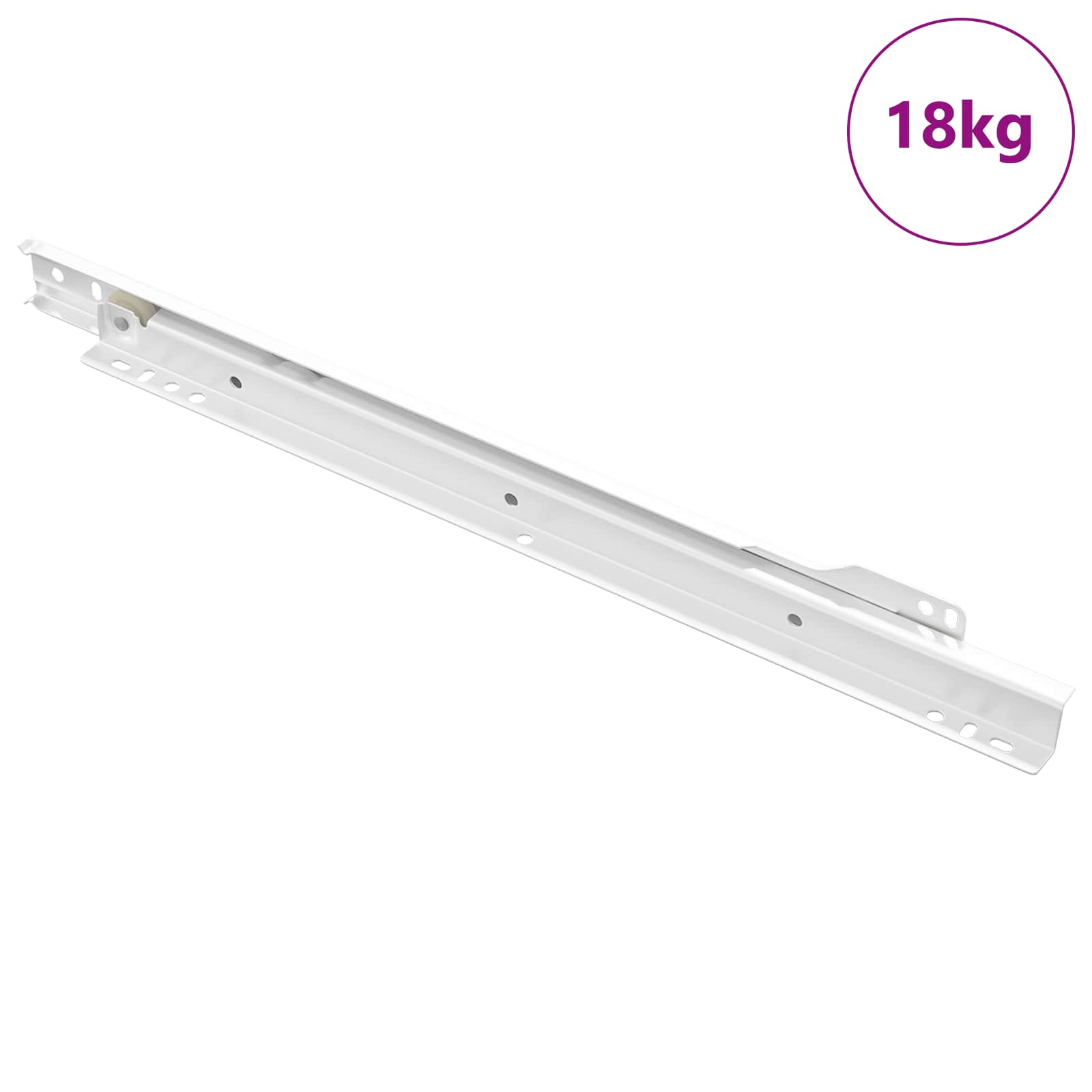 Corrediça de gaveta 63 unid. branco aço
