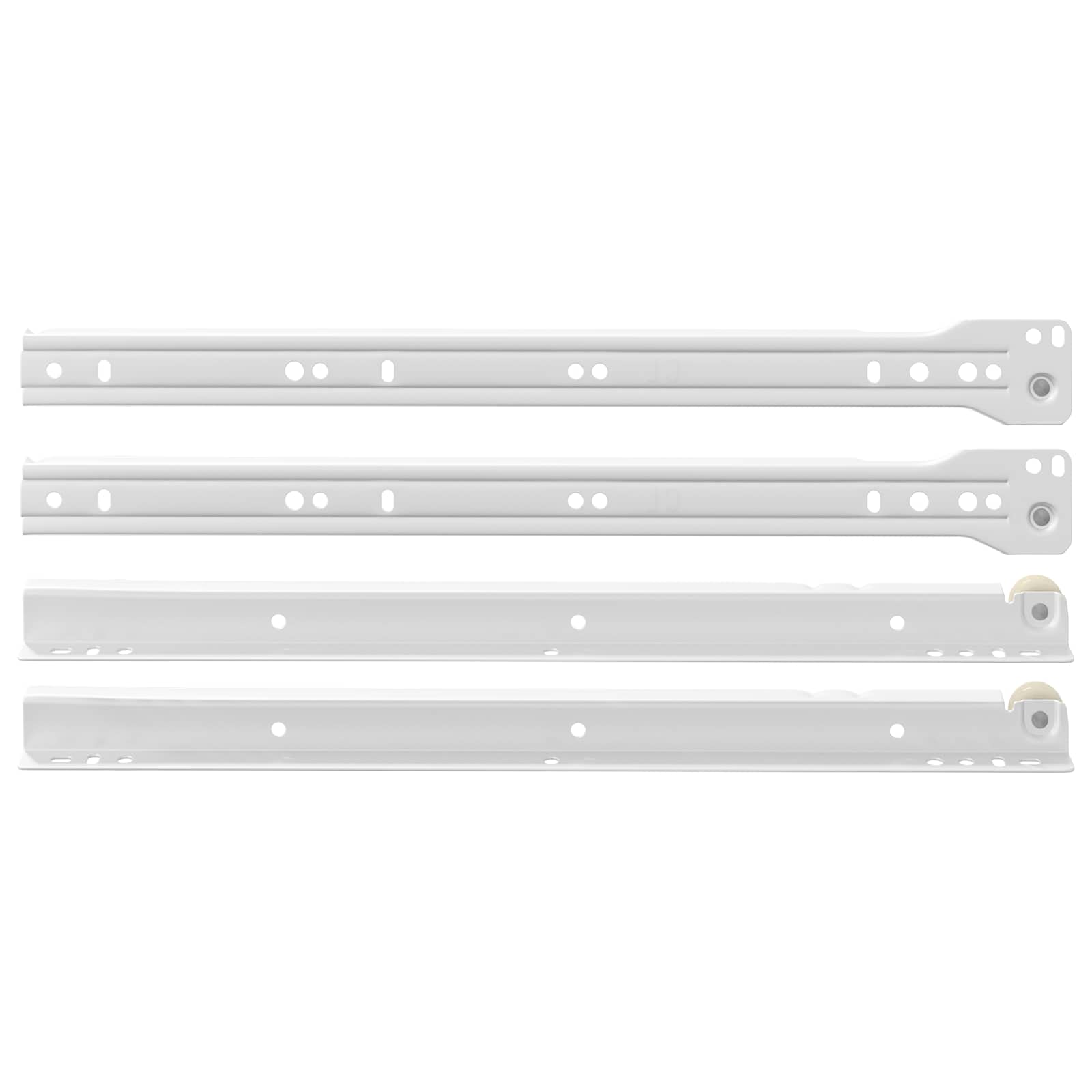 Corrediça de gaveta 63 unid. branco aço