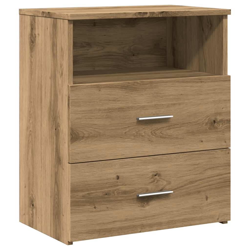 Mesa cabeceira 50x32x60cm derivados madeira carvalho artisiano