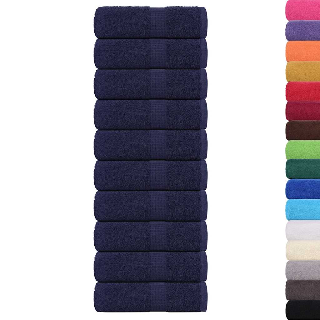 Toalhas de rosto frogn 10 peças azul-marinho 30x30 cm 360 g/m²