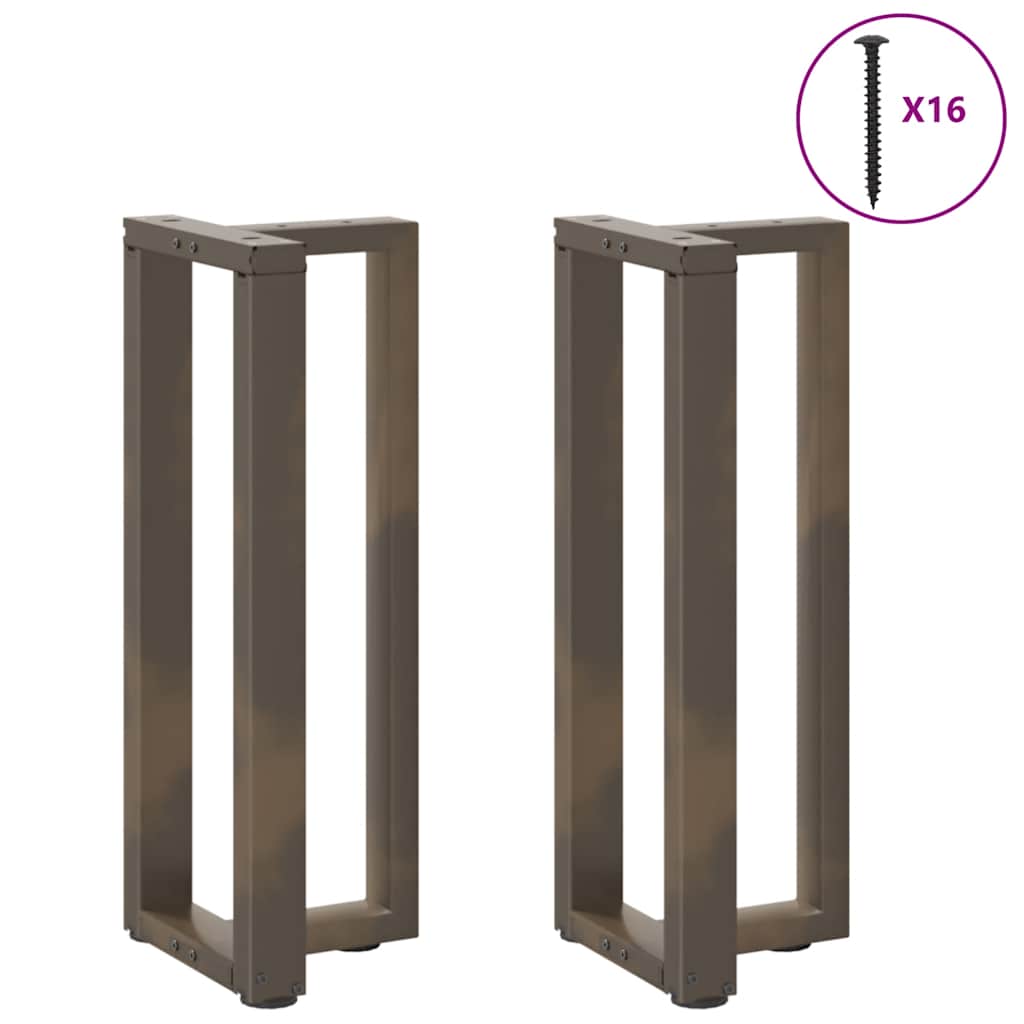 Pés de mesa de console em forma de t, 2 peças, preto, 38x25x(72-73) cm, aço