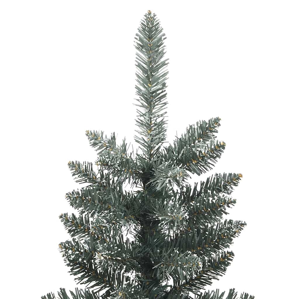 Árvore de natal artificial fina com suporte 180 cm PVC verde