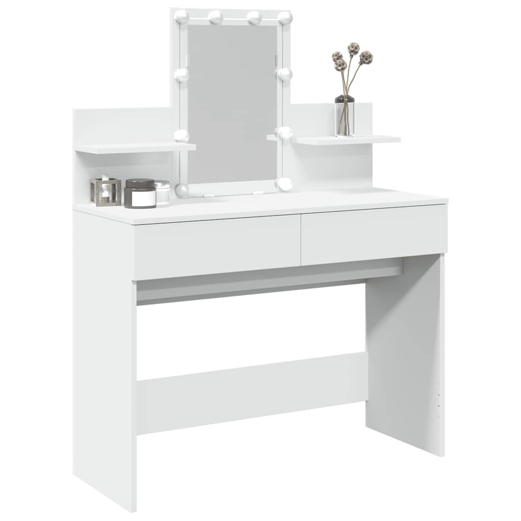 Toucador com leds 100x40x130 cm branco