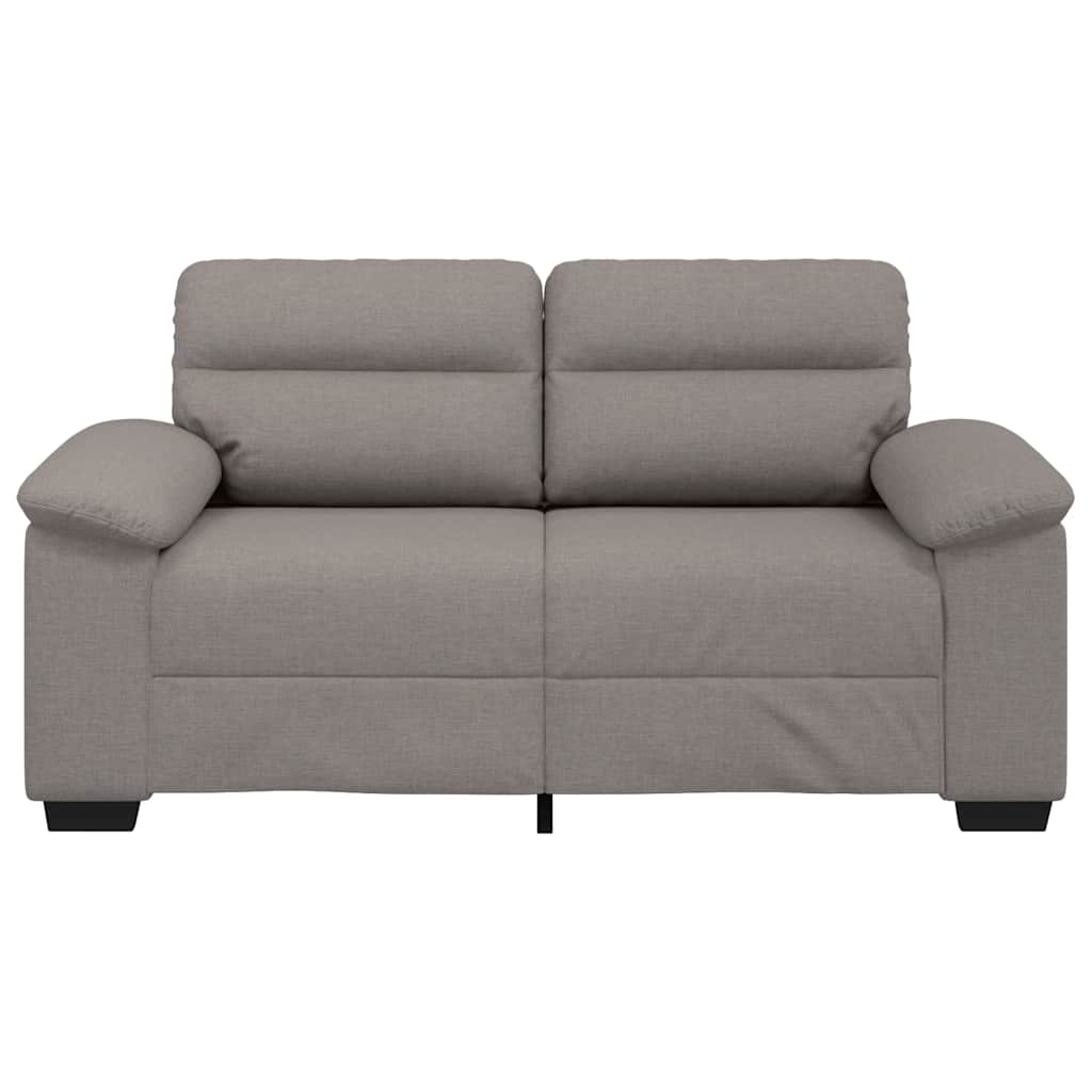 Sofá de 2 lugares tecido 160x81x84 cm cinzento-acastanhado
