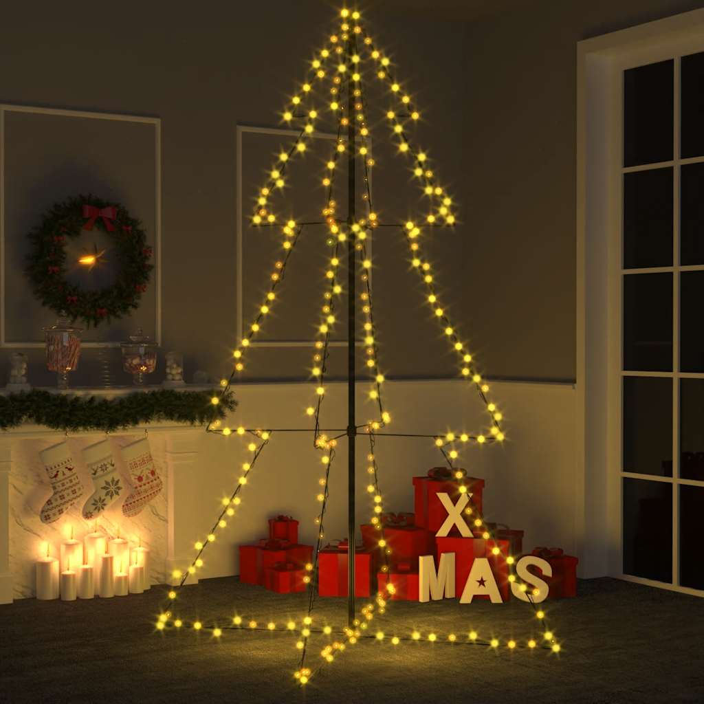 Árvore de natal em cone 240 leds 118x180 cm interior e exterior