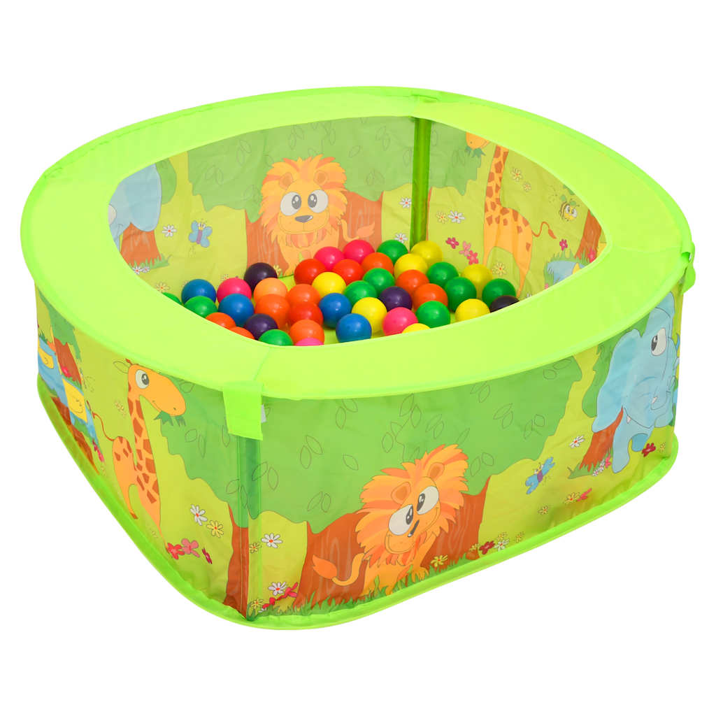 Piscina de bolas com 50 bolas para crianças 75x75x32 cm