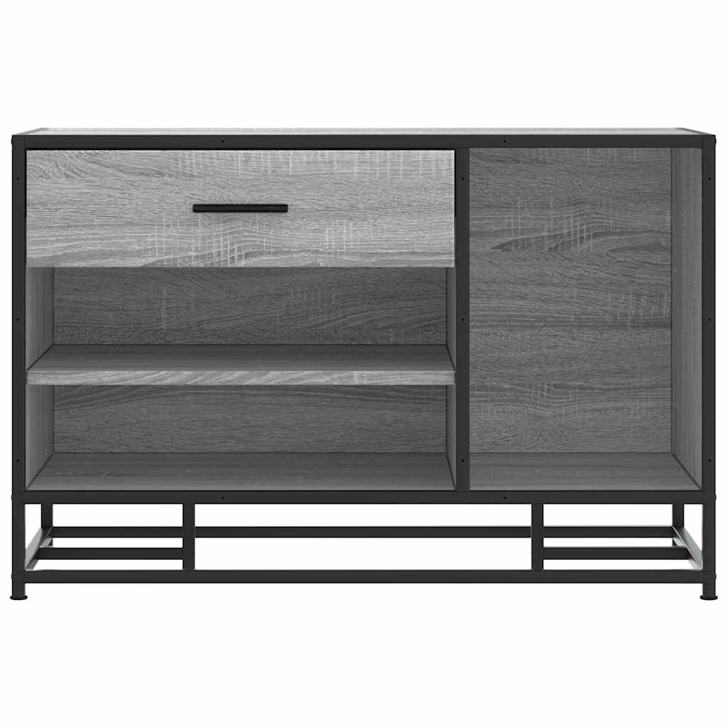 Banco para calçado sonoma 80x40x53,5 cm madeira metal cinzento