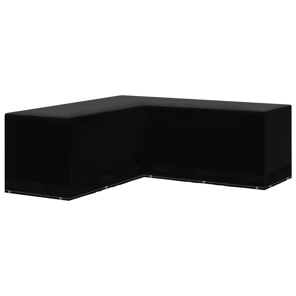 Capas móveis de jardim forma de l 2 pcs 12 ilhós 250x250x90 cm
