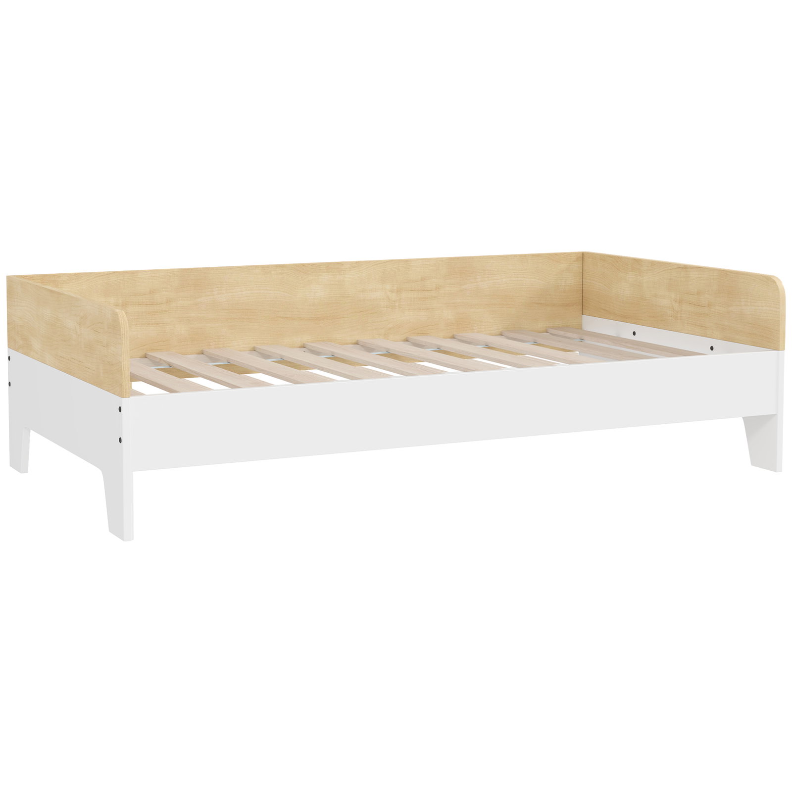 Cama para crianças acima de 3 anos 143,5x74x40 cm cama de madeira para crianças carga 80 kg para dormitório branco e madeira