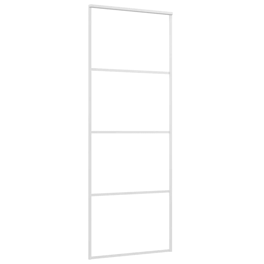 Porta deslizante em vidro esg fosco e alumínio 76x205 cm branco
