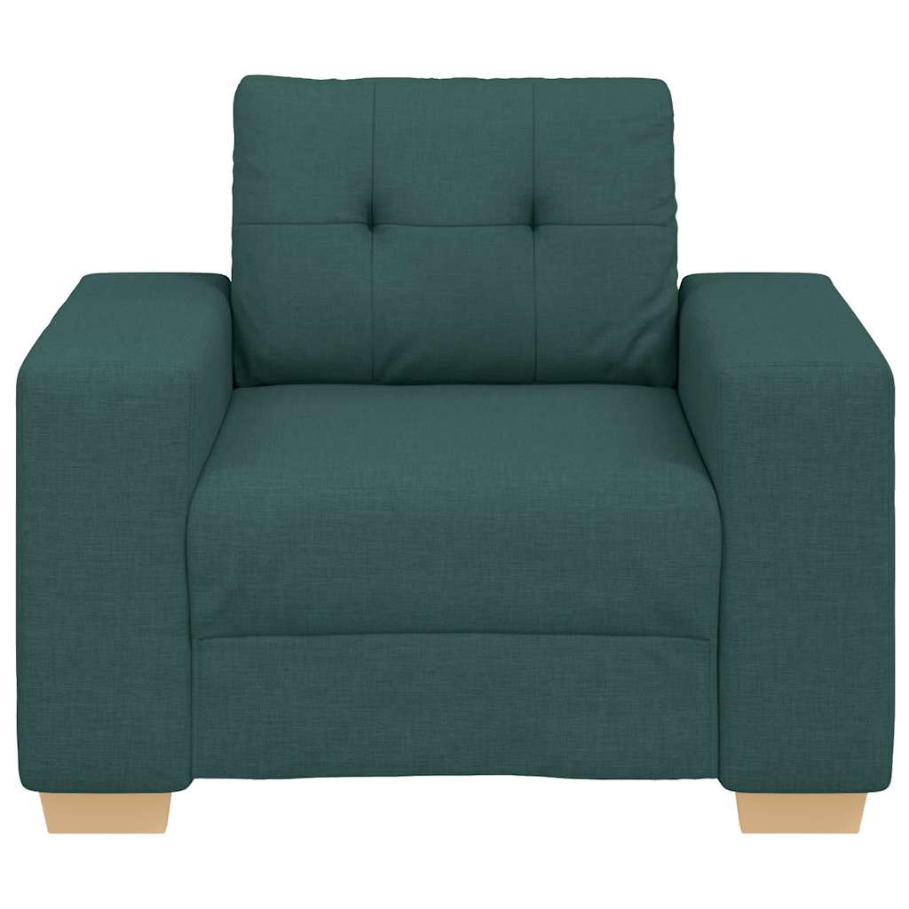 Poltrona verde escuro 100x78x80 cm em tecido