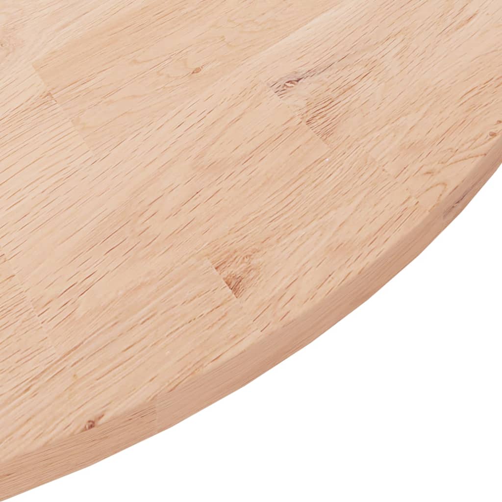 Tampo de mesa redondo ø90x1,5cm carvalho maciço não tratado
