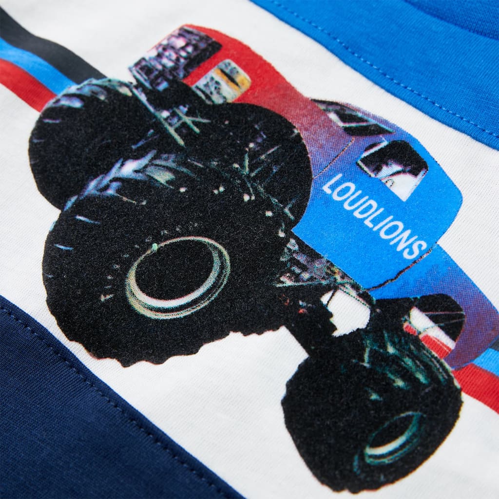 T-shirt para criança azul e azul-marinho 92