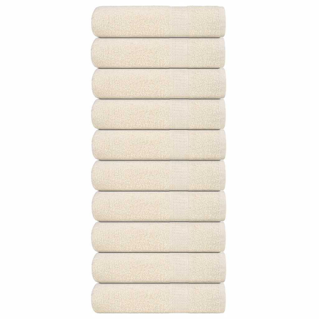 Toalhas de banho frogn 10 pcs 100x150 cm 360 g/m² creme