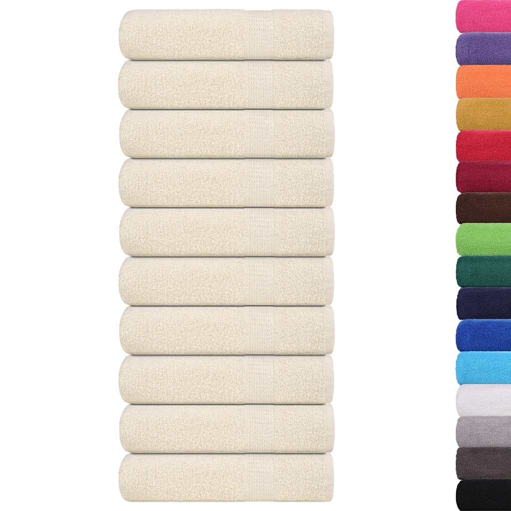 Toalhas de banho frogn 10 pcs 100x150 cm 360 g/m² creme