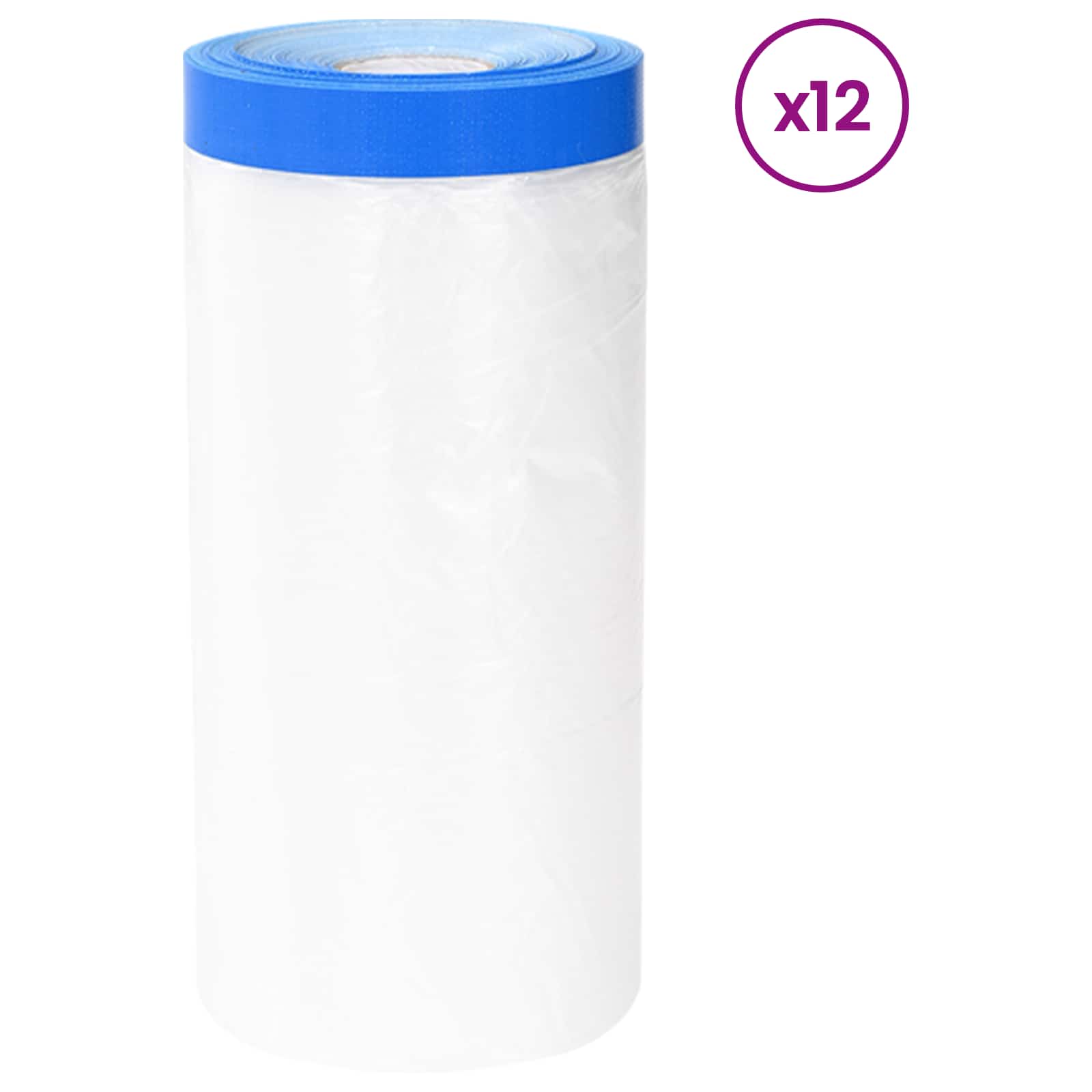 Filme de máscara com fita adesiva 12 unid. transparente e azul