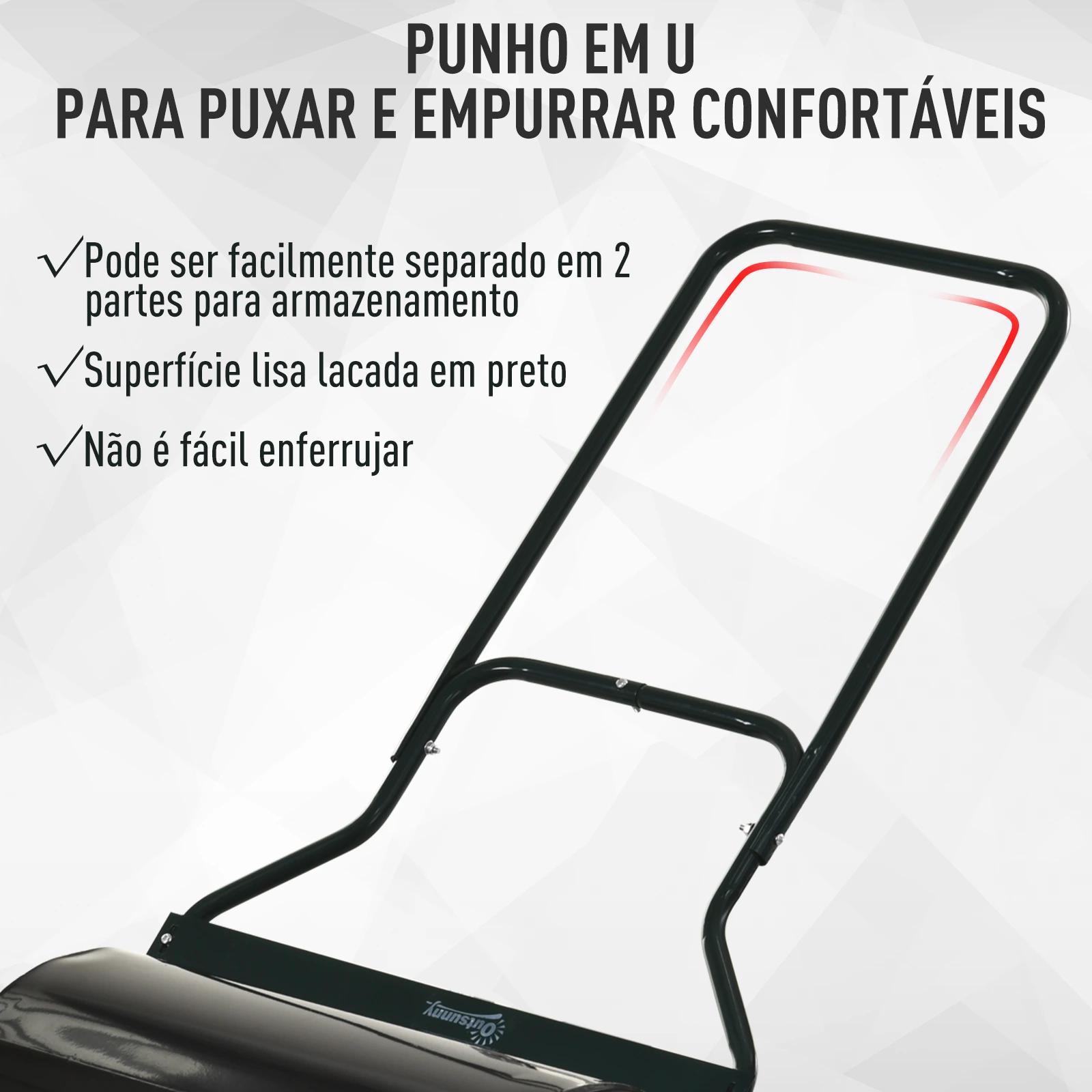 Rolo de jardim 30l de aço preenchido com água ou areia 32x40cm cabo destacável