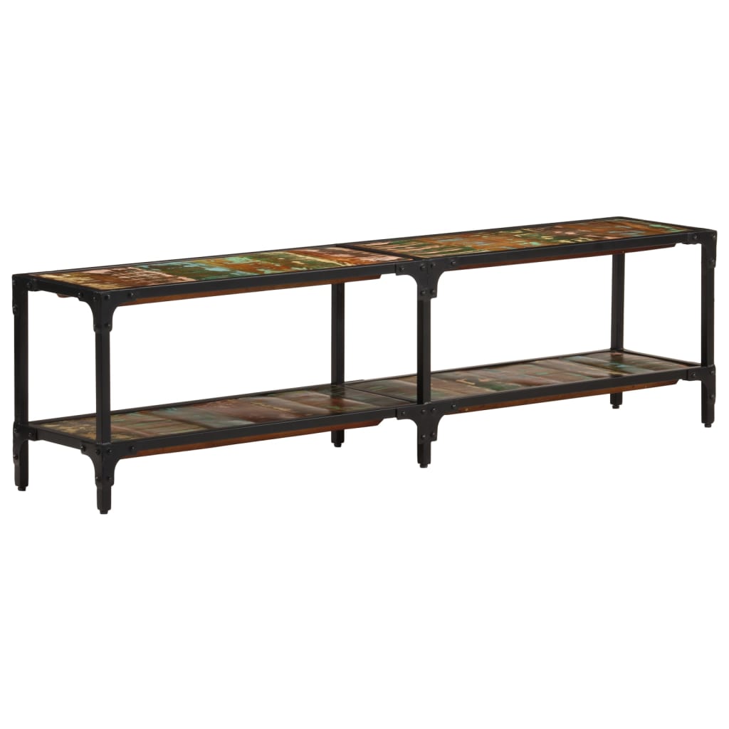 Móvel de TV 150x30x41 cm madeira recuperada maciça