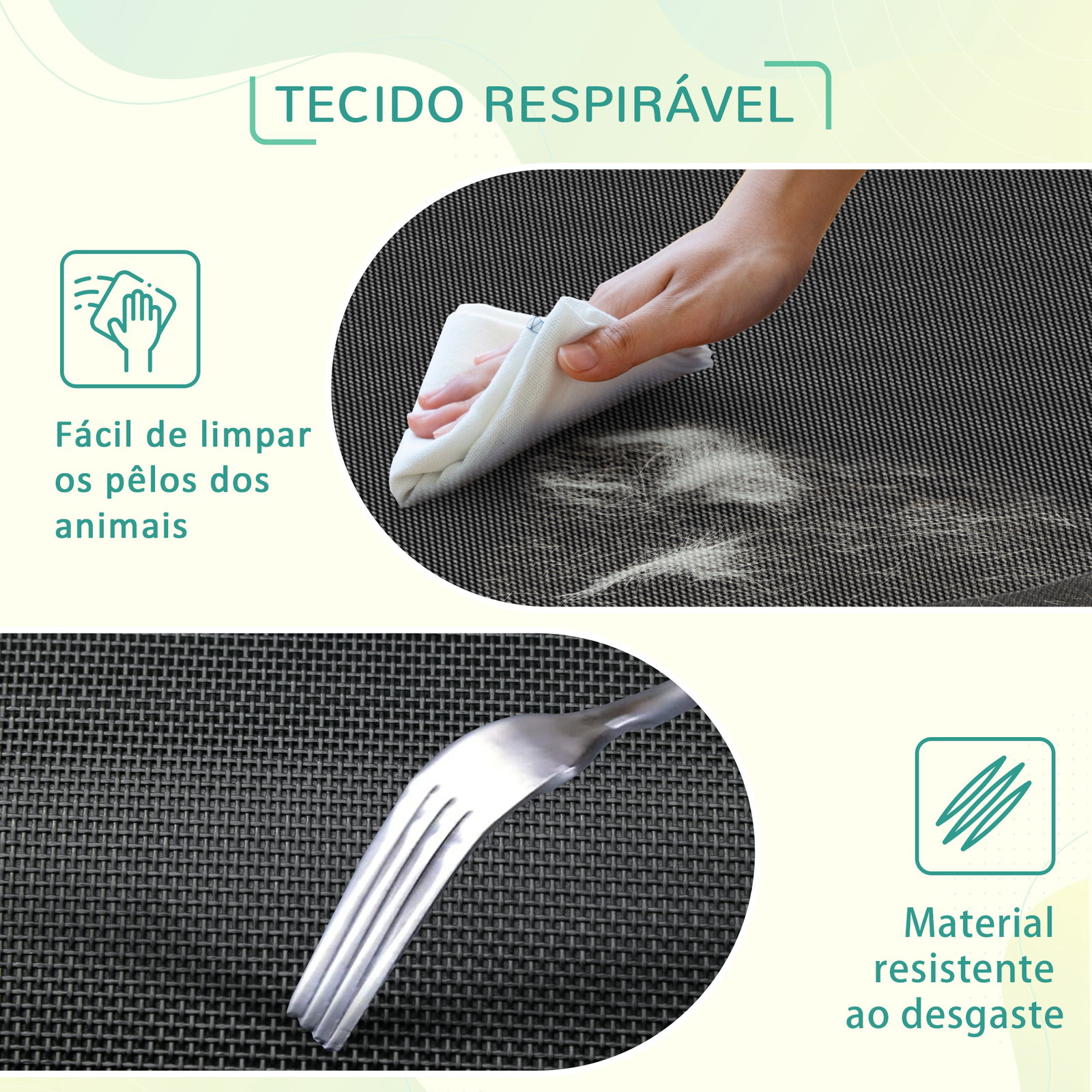 Cama Elevada para Cães e Gatos Cama Transpirável para Animais de Estimação com 130x90x20 cm Preto