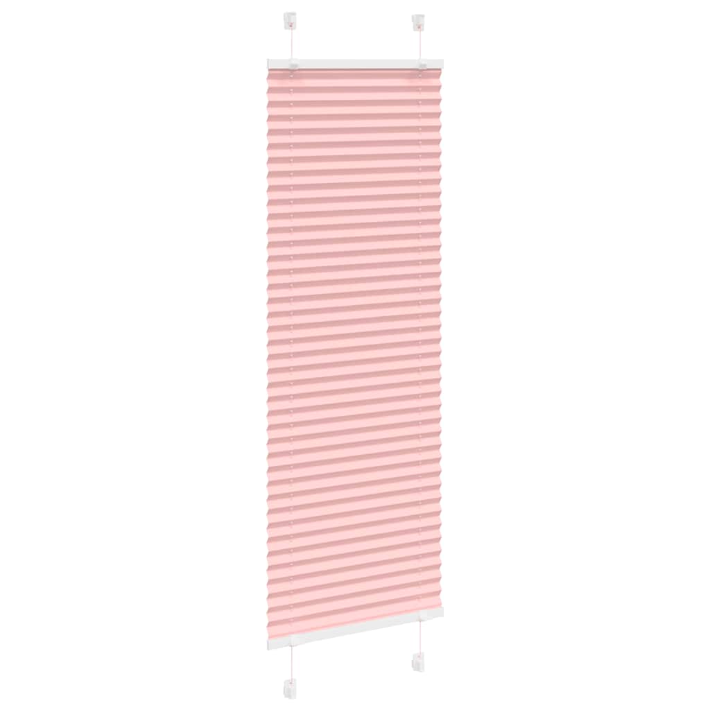 Rosa plissada cega 40x100 cm largura tecido 39,4 cm poliéster