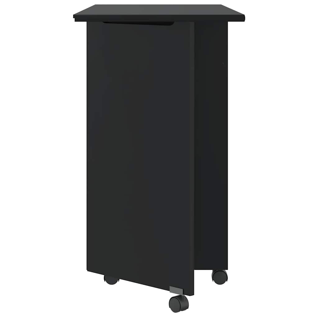 Armário de rolamento com mesa moss madeira pinho maciça preto