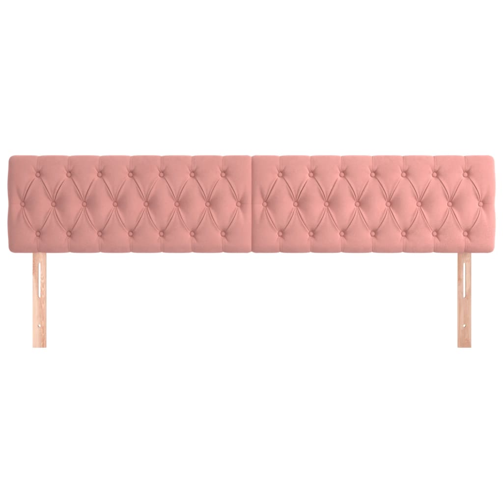 Cabeceiras rosa 200x7x78/88 cm veludo