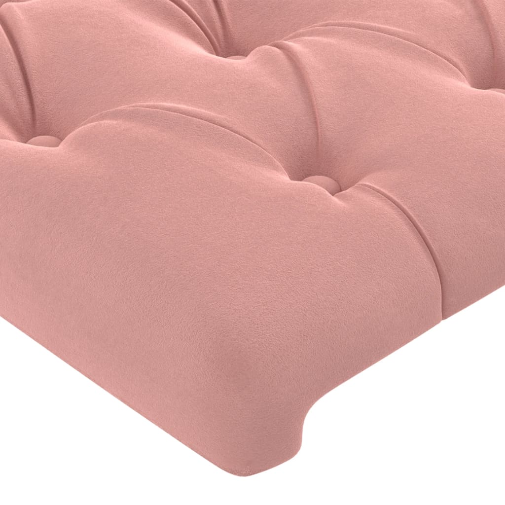 Cabeceiras rosa 200x7x78/88 cm veludo