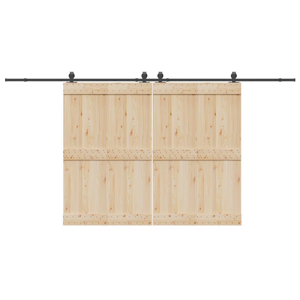 Kit de ferragens para porta deslizante 427 cm aço preto
