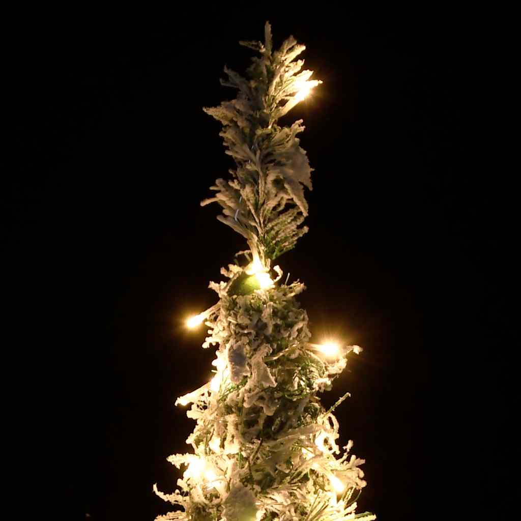 Árvore de natal artificial pop-up c/ 50 luzes LED e neve 120 cm