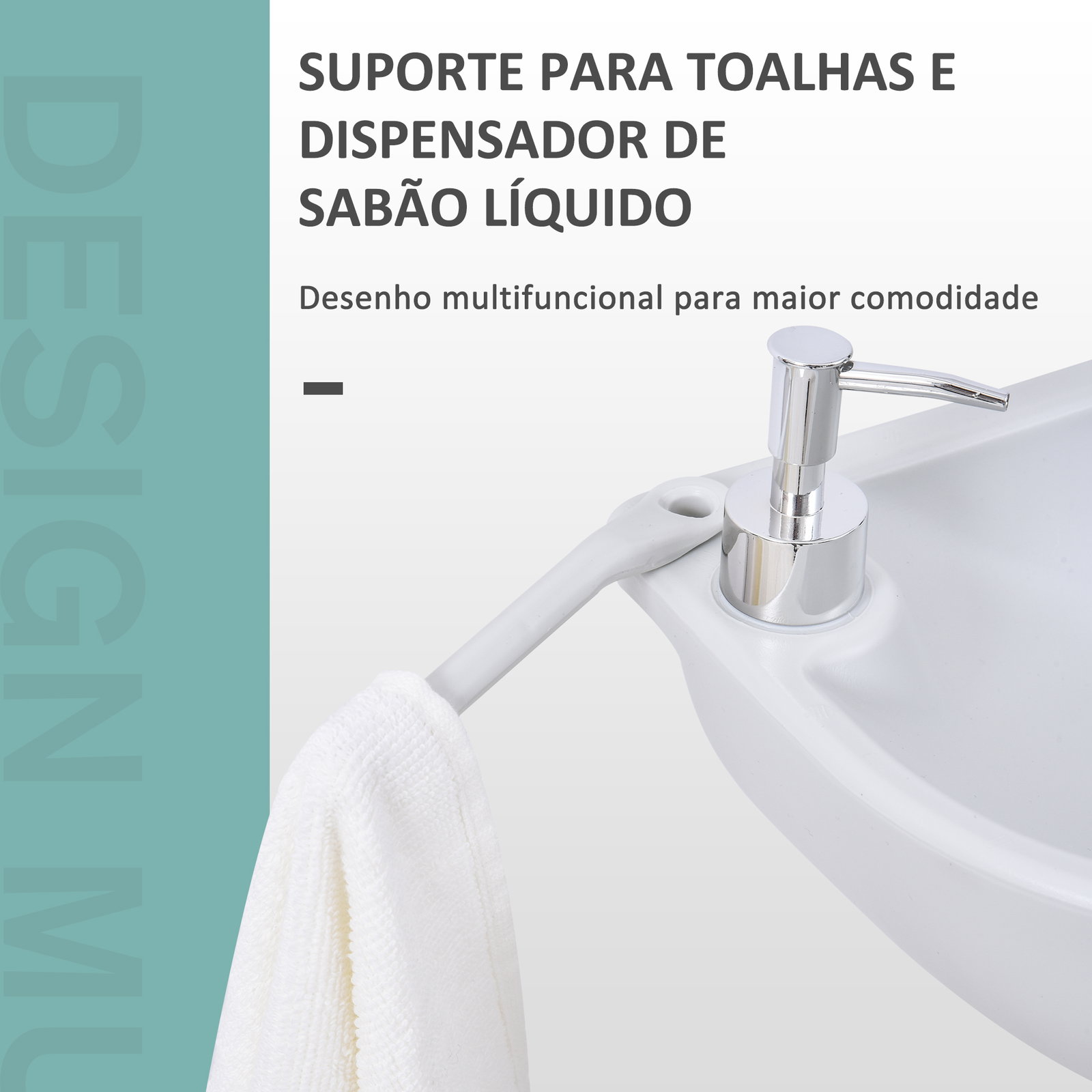 Lavatório portátil para campismo com depósito de água de 17l dispensador de sabão e 2 rodas 51x33,5x103 cm cinza claro