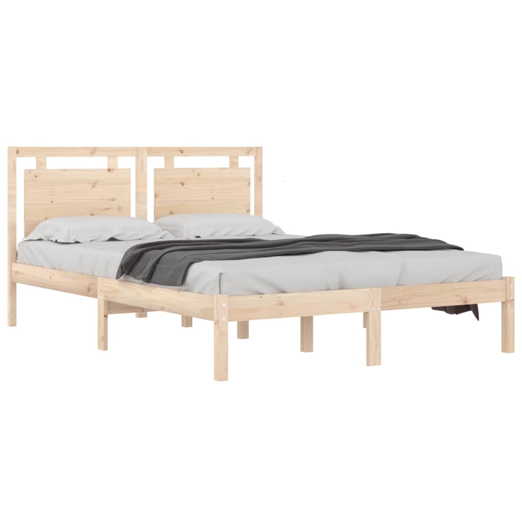 Estrutura de cama pequena casal 120x190 cm pinho maciço