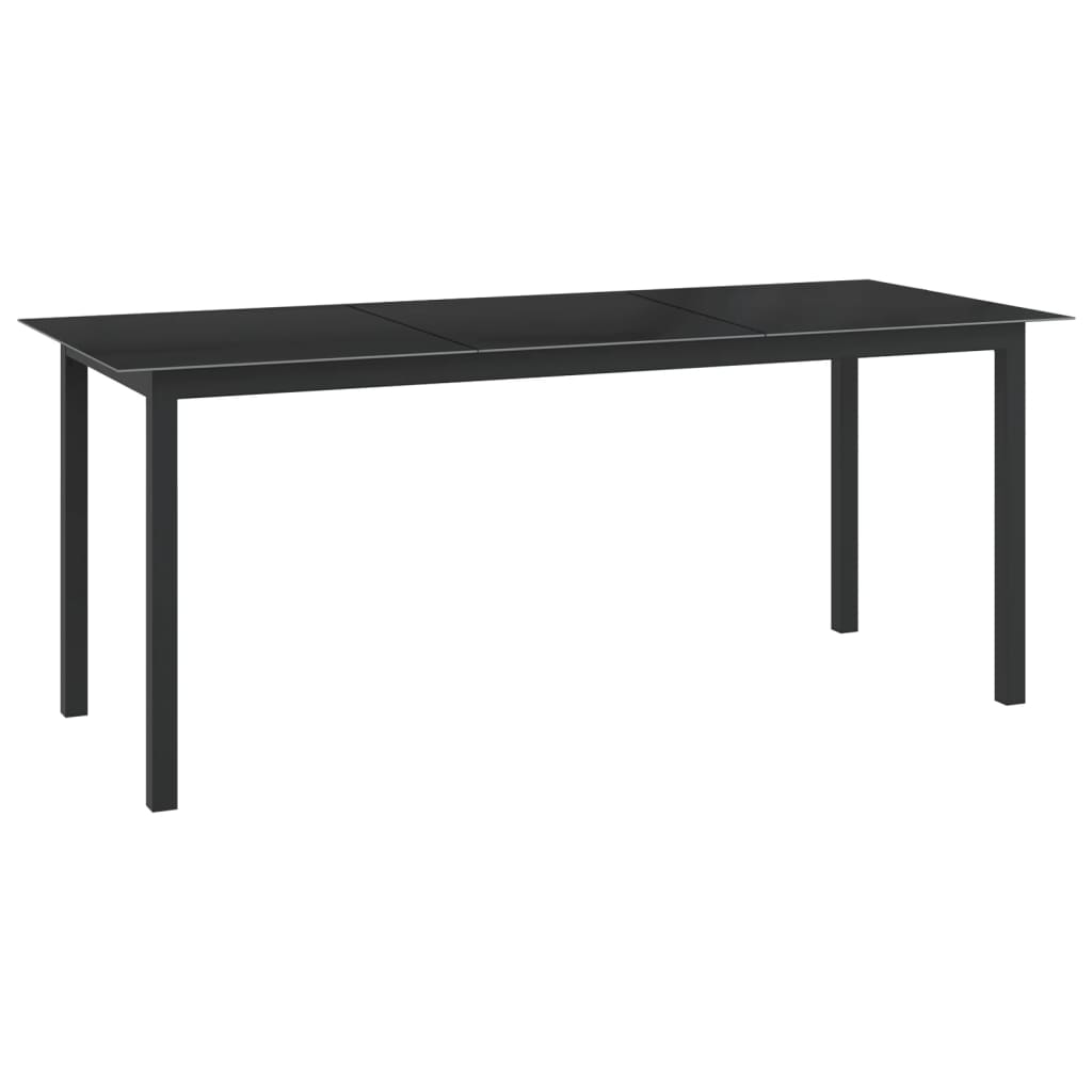9 Pcs conjunto de jantar para jardim alumínio antracite