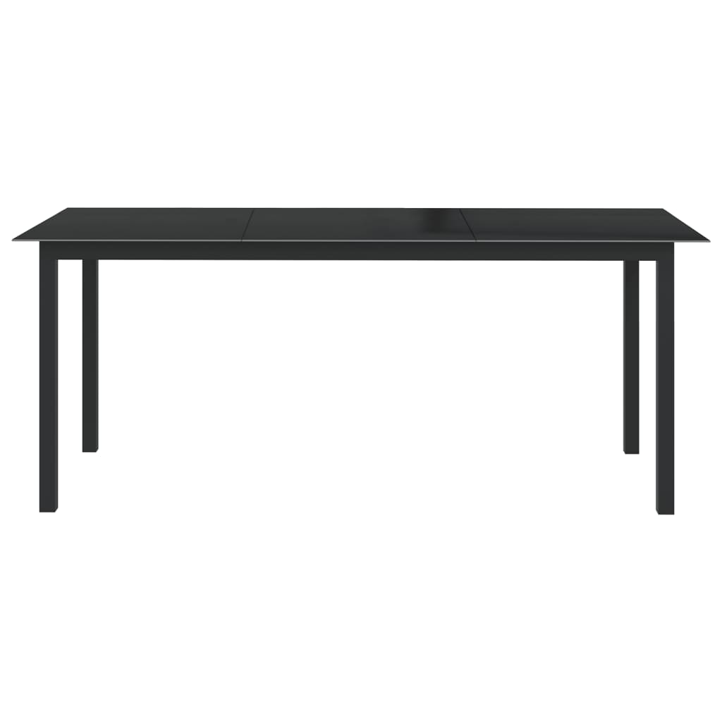 9 Pcs conjunto de jantar para jardim alumínio antracite