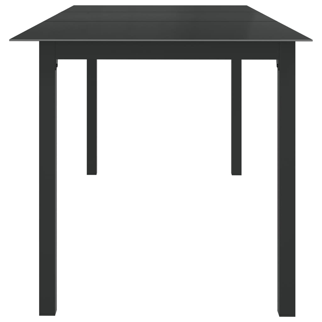 9 Pcs conjunto de jantar para jardim alumínio antracite