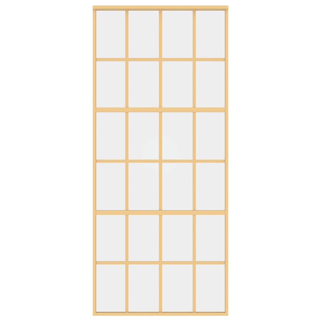 Porta deslizante 90x205 cm vidro esg/alumínio dourado