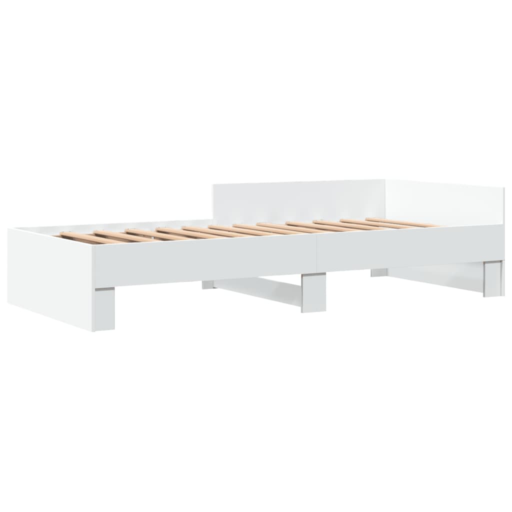 Estrutura de cama 100x200 cm derivados de madeira branco