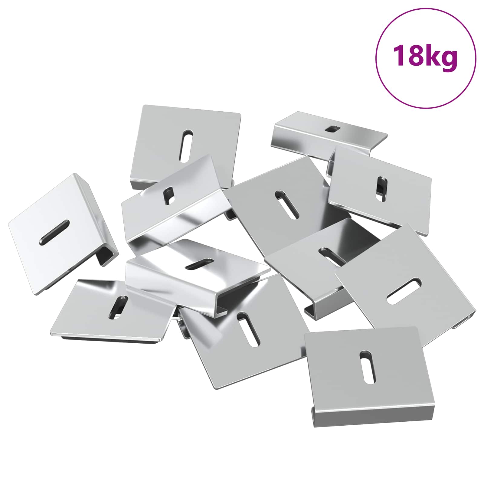 Suporte para segurar espelho 340 níquel 35 x 30 x 8,3 mm aço