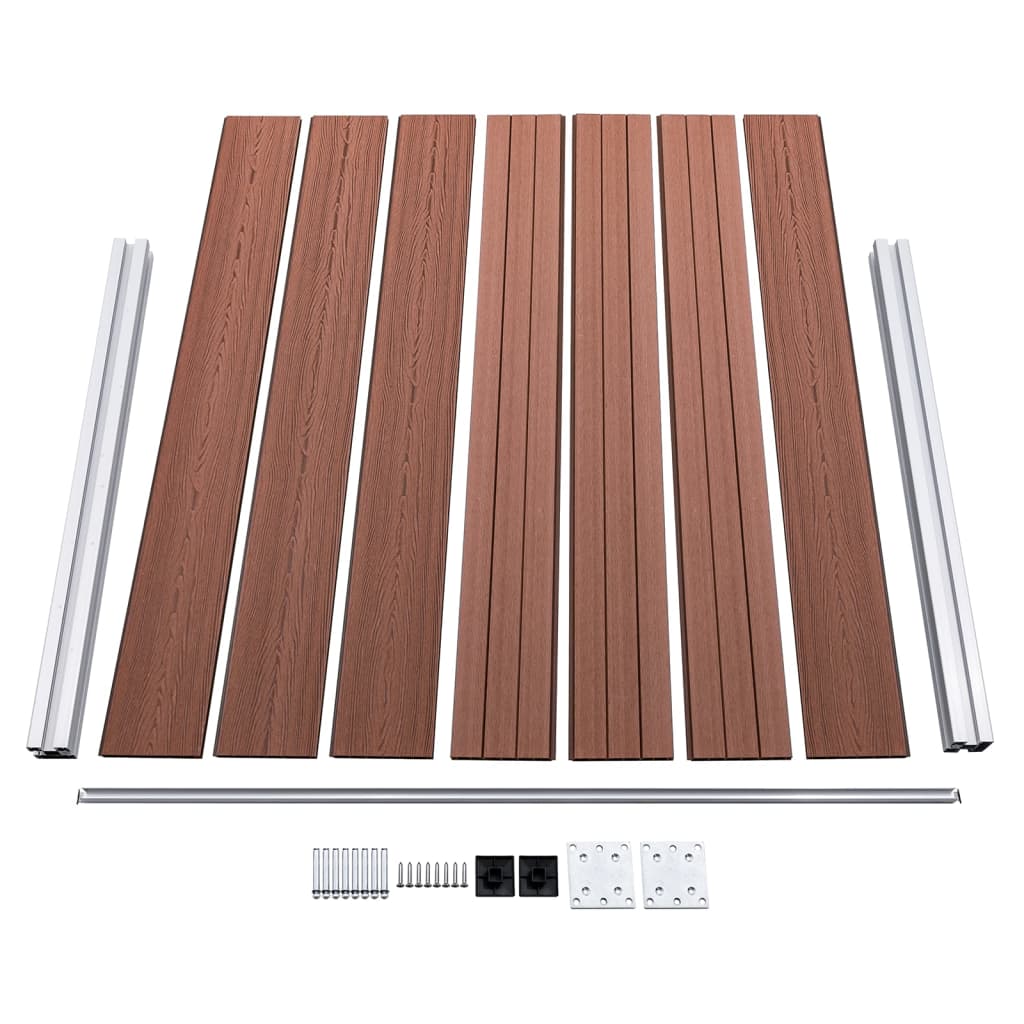 Painel de cerca 180x146 cm wpc castanho