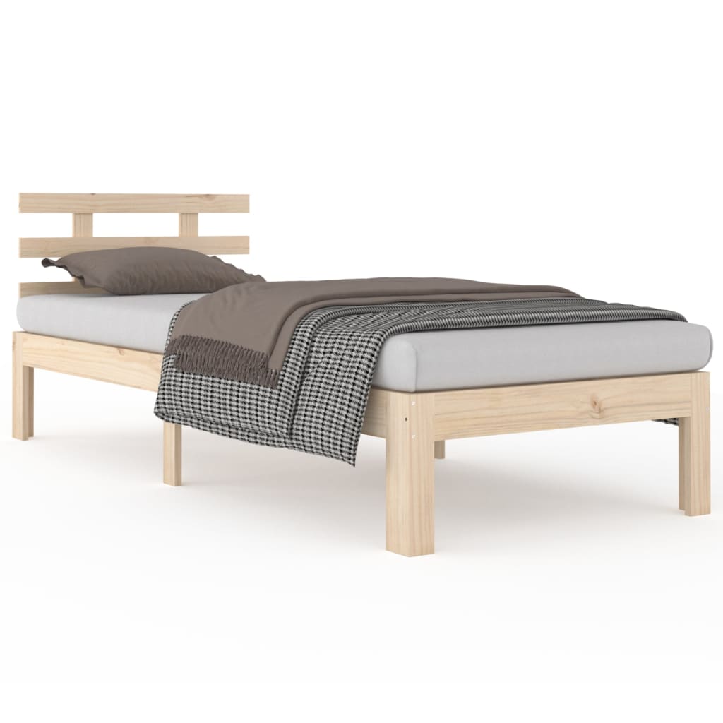 Estrutura de cama 100x200 cm madeira maciça